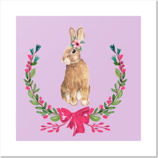 Bunny rabbit mom in love gift Posters and Art